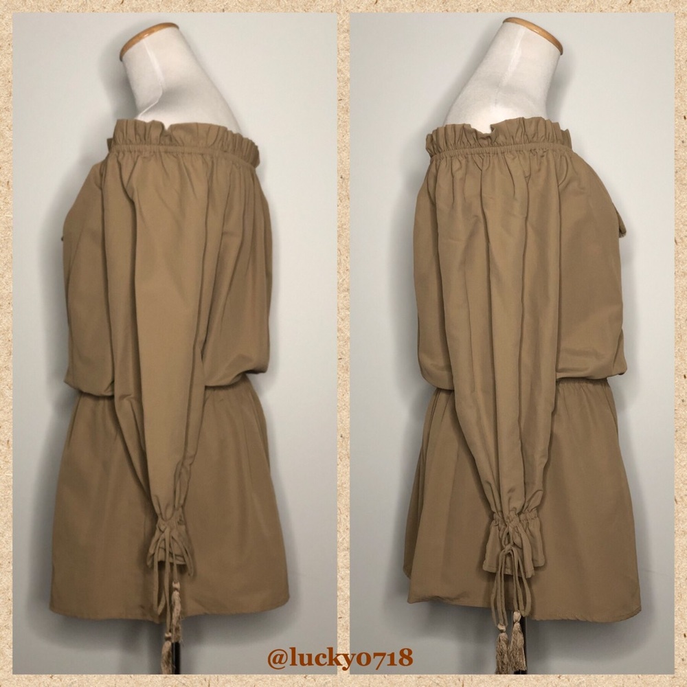 Tularosa x Revolve EUC Taupe Falon Dress Sz S - Picture 6 of 8